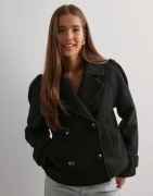 Nelly - Musta - Short Warm Trench Jacket