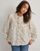 Only - Valkoinen - Onllari L/S Flower Shirt Noos Wvn
