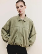 Nelly - Vihreä - Puffy Pleat Brushed Jacket