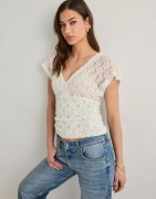 Nelly - Valkoinen - Lace Waist Focus Top