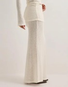 Nelly - Valkoinen - Luxe Texture Maxi Skirt
