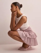 Neo Noir - Vaaleanpunainen - Carin Heavy Sateen Skirt