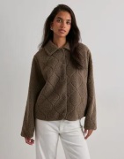 Only - Ruskea - Onlkelly Teddy Quilted Jacket Otw