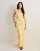 Vero Moda - Keltainen - Vmicelyn Sl Ruffle Maxi Dress Exp