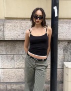 Nelly - Musta - Contrast Layer Singlet