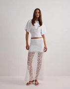 Nelly - Valkoinen - Lace Maxi Skirt