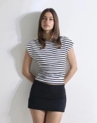 Nelly - Ruutu/Raita - Stripe Shoulder Top