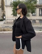 Nelly - Musta - Contrast Mini Shorts