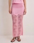 Nelly - Vaaleanpunainen - Satin Lace Skirt