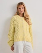 Vero Moda - Keltainen - Vmsvea Thea Ls O-Neck Cable Cardiga