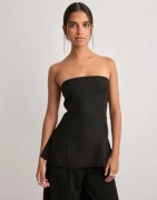 Pieces - Musta - Pcmajse Fitted Bandeau Top Wvn D2D