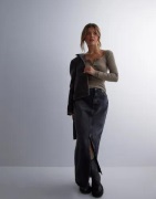 Pieces - Ruskea - Pckitte Ls Top Noos Bc