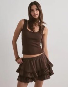 Gina Tricot - Ruskea - Frill Skirt