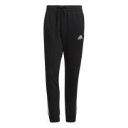 adidas Essentials 3-Stripes French Terry Tapered Housut - Musta/Valkoi...