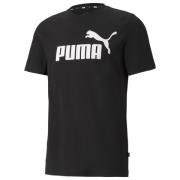 PUMA T-paita Essentials Logo - Musta/Valkoinen