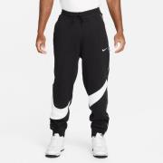 Nike Collegehousut Swoosh Fleece - Musta/Valkoinen