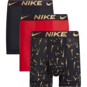 Nike Bokserit Brief 3-pack - Musta/Punainen/Kulta