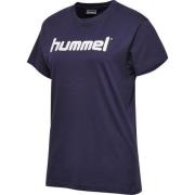 Hummel Go Cotton Logo T-paita - Navy Nainen