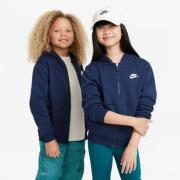 Nike Huppari NSW Club Fleece Full Zip - Navy/Valkoinen Lapset